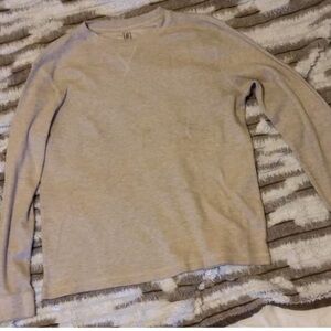 Beige Crewneck Long Sleeve Sweatshirt